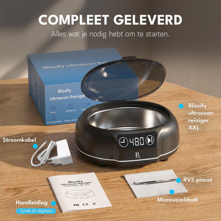 Ultrasoon Reiniger - 700ML - Brillen en Sieraden - Blissify